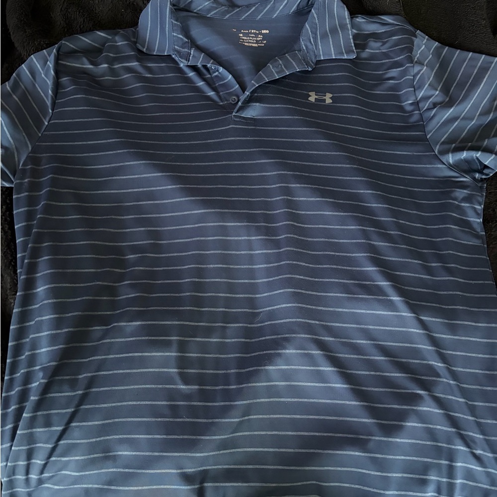 Under Armour Men's Navy Striped Polo